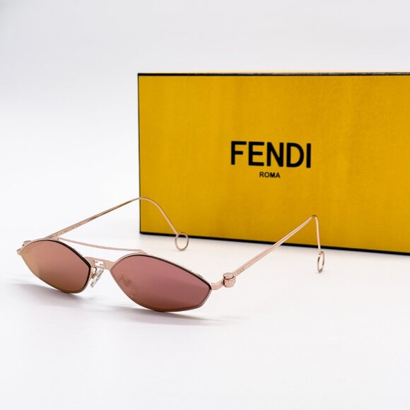 NEW FENDI FE40114U-Y 33U GOLD RED WOMEN SUNGLASSES FENDI - Picture 1 of 15